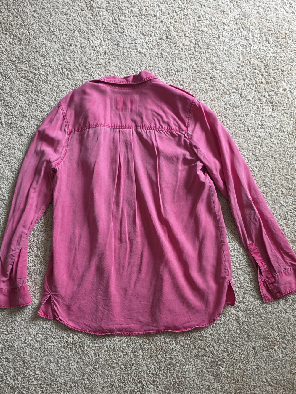 Washed Red Button Down Shirt - Picture 5 of 5